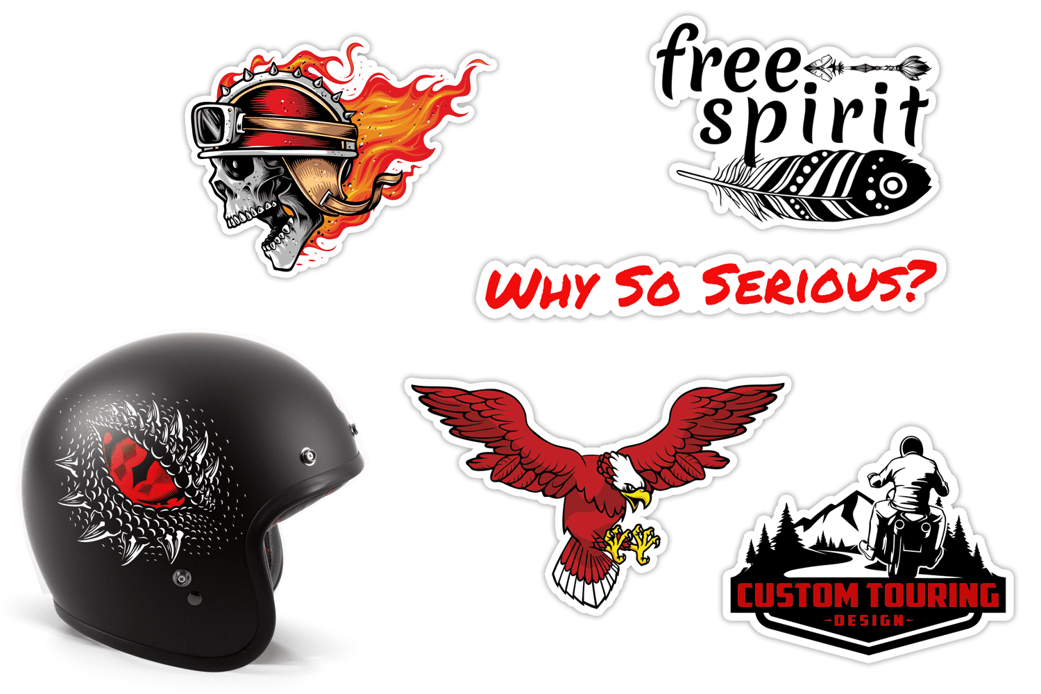 Motorcycle Helmet Stickers Custom